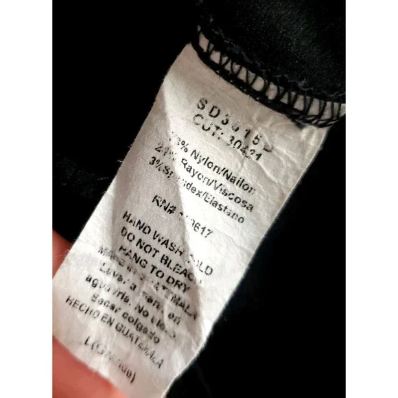 Baddie It Girl Sexy Mob Wife Black Bodycon Figure Hugging Mini Dress  Size Large - Picture 6 of 6